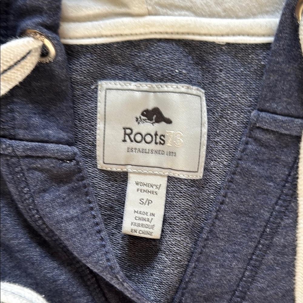 EUC Roots Blue Hooded Sweatshirt w/ Embroidered (Merrill) Bull - Picture 2 of 7